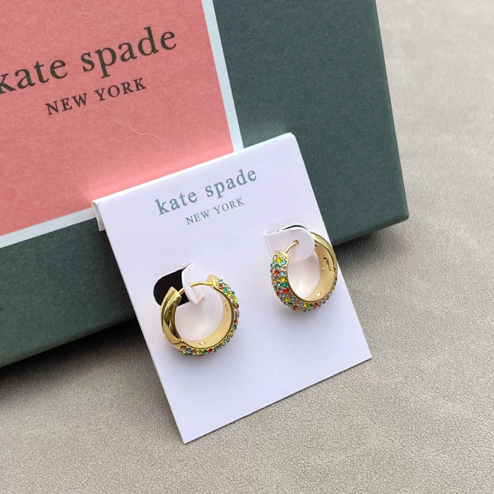 kate spade Micro Pave Diamond Colorful Design Earrings